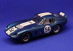 Slotcars66 Shelby Cobra Daytona 1/32nd scale Revell slot car blue 1965 Nürburgring 1000 
